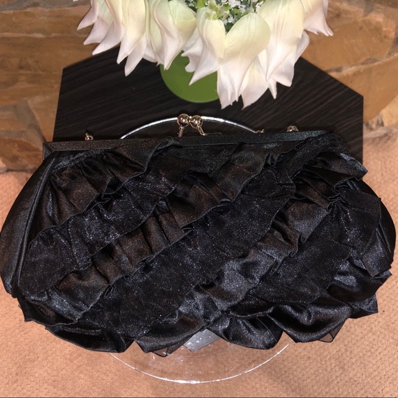 WHITE HOUSE BLACK MARKET Ruffle Evening Clutch - Picture 9 of 10